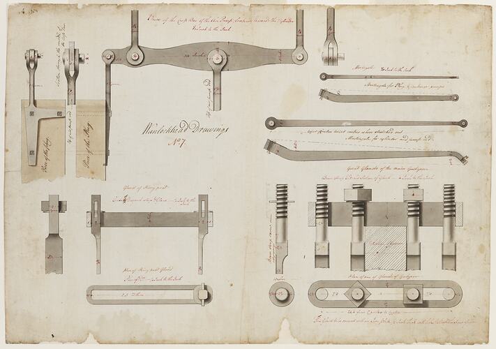 Drawing - Parts of Wanlockhead Engine, 1785