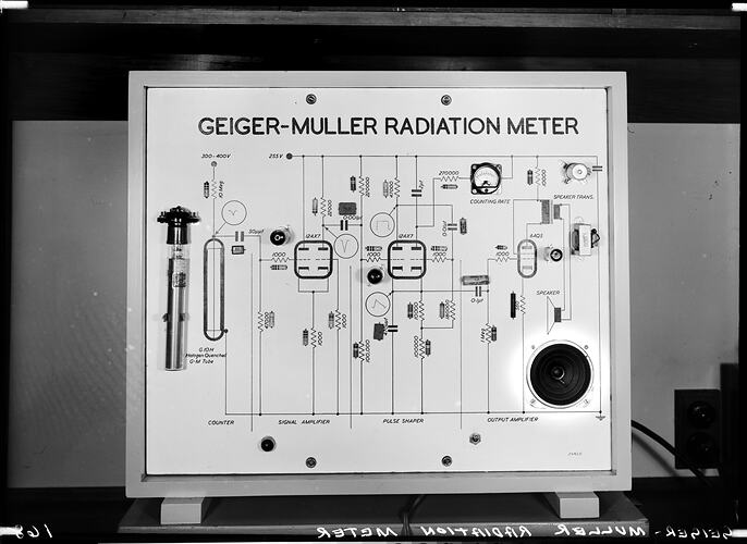 Glass Negative - Geiger-Muller Display, Institute of Applied Science (Science Museum), Melbourne, circa 1960s