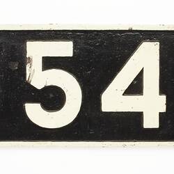 Locomotive Number Plate - Victorian Railways, J Class, 1954