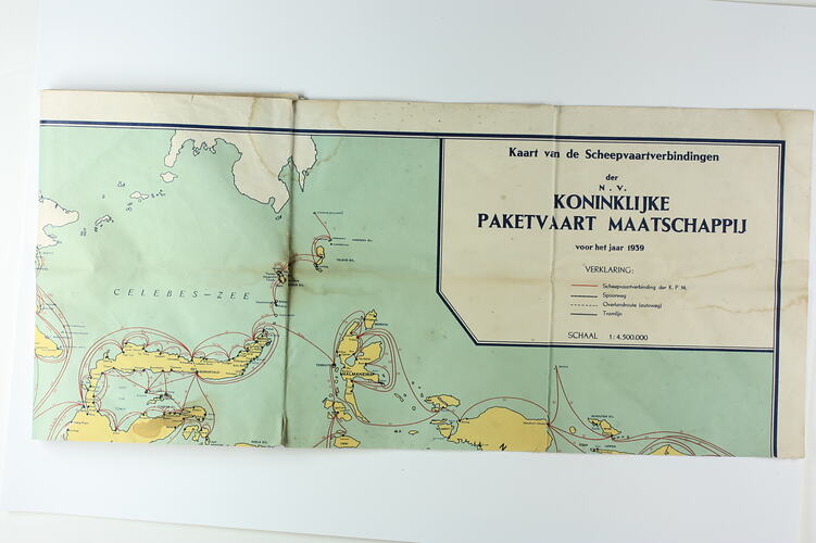 Map - KPM Shipping Line Routes, Dutch East Indies, 1939