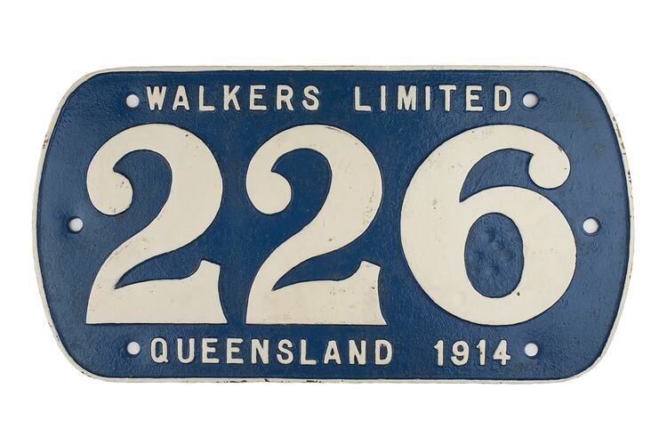 Locomotive Builders Plate - Walkers Ltd, 1914