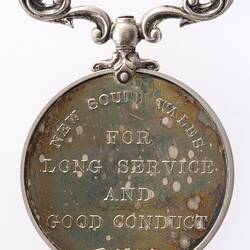 Medal - New South Wales Long Service & Good Conduct Medal, Specimen, King Edward VII, New South Wales, Australia, 1902 - Reverse