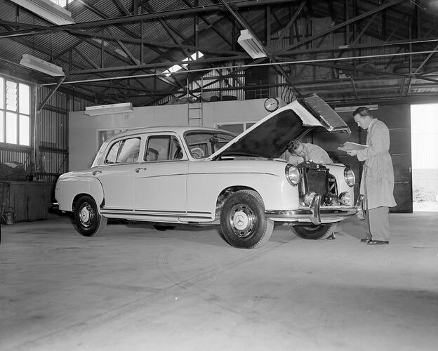 Automotive Workshop, Melbourne, Victoria, Feb 1959
