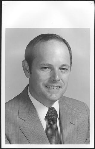 Black and white photograph of a man.
