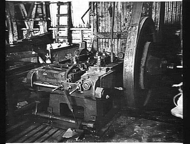 Photograph - H.V McKay Massey Harris, 'Upsetting' Machine in Bolt Shop, Sunshine, Victoria, Jan 1931