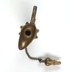 Top view toy brass ewer.