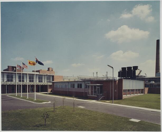 Kodak Australasia Pty Ltd, External View of Amenities Building 9 and Medical & Security Building 10, Kodak Factory, Coburg, 1964