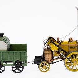 Engine and Tender - Steam Locomotive Model, Stephenson's Rocket