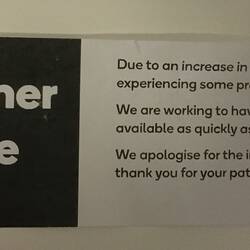 Notice - Product Shortages, Woolworths, Melbourne, Mar 2020