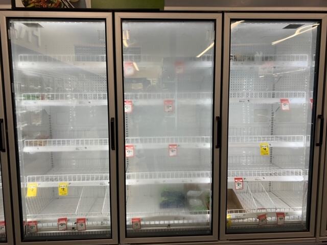 Digital Photograph Empty Freezer Woolworths South Preston 15 Mar 2020