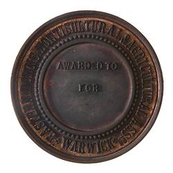 Medal - Eastern Downs Horticultural and Agricultural Association Prize, c. 1880 AD