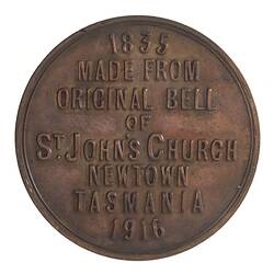 Medal - St Johns Church, Newtown, 1916 AD