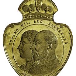 Medal - Coronation of King Edward VII & Queen Alexandra Commemorative, Specimen, Ula Ula Divisional Board, Queensland, Australia, 1902