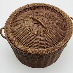 Sewing Basket - Mirka Mora, Round With Lid, circa 1960s