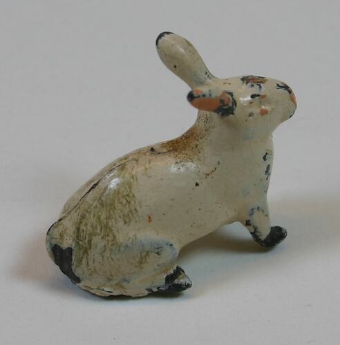 Toy Rabbit - Lead, White, 1950s