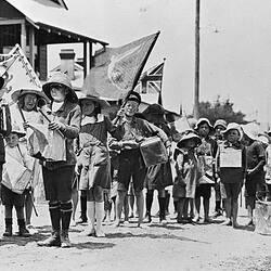 Negative - Children's Armistice Day Parade, Duntroon, Australian Capital Territory, Nov 1918