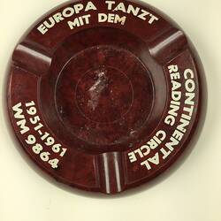 HT 55192, Ashtray - 'Continental Reading Circle 1951-1961', 1961 (MIGRATION), Object, Proposed