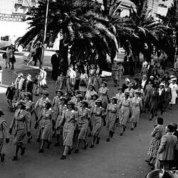 Negative - Red Cross March, Victory in the Pacific (VP) Day, Grafton, New South Wales, World War II, Aug 1945