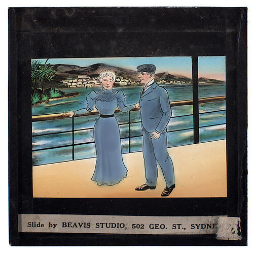 Lantern Slide - Universal Opportunity League, Man and Lady