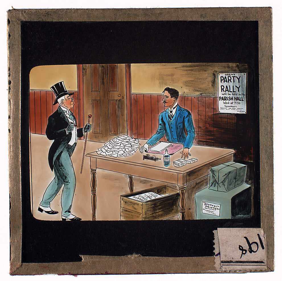 Lantern Slide - 'Great Party Rally', circa 1930s