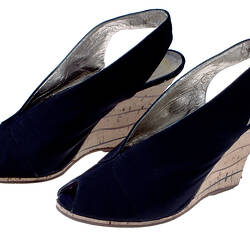 Shoes - Maud Frizon, Slingback, Wedge Heel, Black