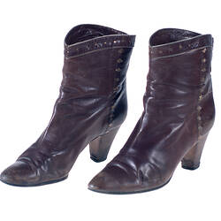 Boots - Beltram, Brown Leather with Gold Stars, circa 1981