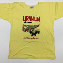 T-Shirt - 'Uranium: Unearthing A Disaster!', Greenpeace, pre 1986