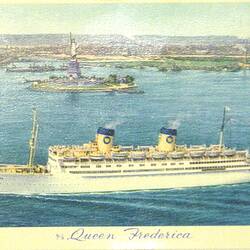 Postcard - SS Queen Frederica 21,000 t