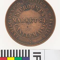 Token - 1 Penny, William Froomes, Draper, Castlemaine, Victoria, Australia, 1862