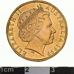 Coin - 1 Dollar, International Year of Older Persons, Australia, 1999