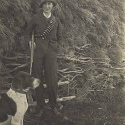 Digital Photograph - Woman Hunting with Dog, St Margaret Island, circa 1916