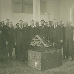 Photograph - H.V McKay, Hugh V. McKay Demonstrating Sunshine Harvester Model in Russia, 1912