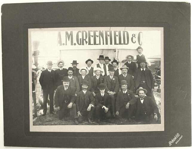 Photograph - HV McKay & Group, 1906, Richards & Company, Ballarat, 1906