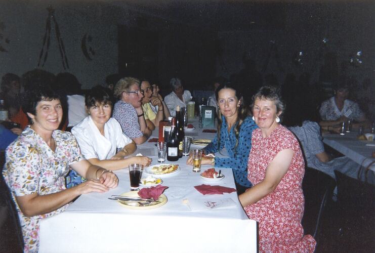 Participants at the Saturday Night Dinner, Women on Farms Gathering, Numurkah, 1992