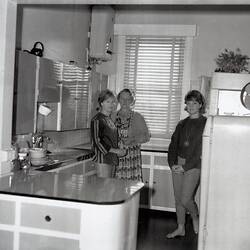 Mother & Two Daughters, Kitchen, Camberwell, 1962