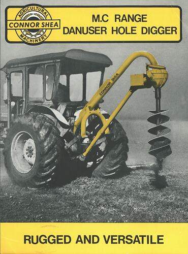 Leaflet advertising farm machinery.