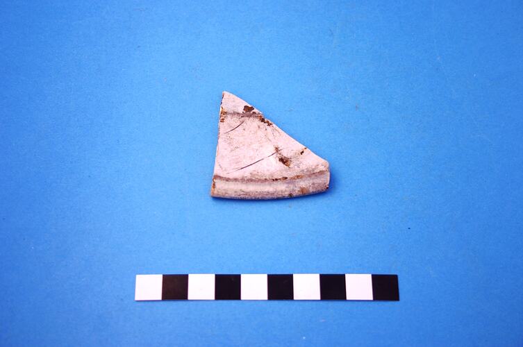 Plate - Ceramic, White Granite, Scroll Moulded, 1840s-circa 1930