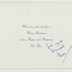 Christmas Card - P&O Orient Line 'Canberra', 1963