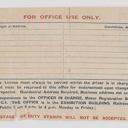 Drivers Licence - Victoria, Issued to Samuel L Gung, 18 May 1951
