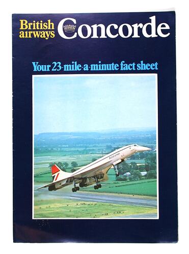 Booklet - Concorde 'Your 23 Mile-a-Minute Fact Sheet', 1975