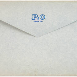 Envelope - P & O Lines, Embarkation Notice, circa 1950s
