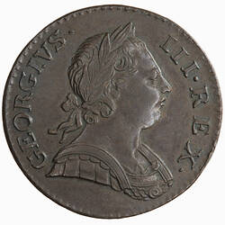 Coin - Halfpenny, George III, Great Britain, 1773