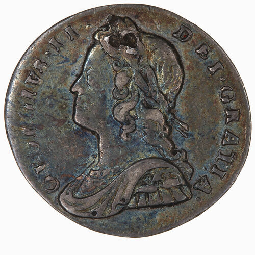 Coin - Twopence, George II, England, Great Britain, 1729 (Obverse)