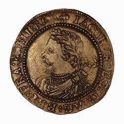 Coin - Laurel, James I, England, Great Britain, 1624 (Obverse)