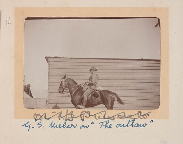 Photograph - World War 1, Australian Light Horse, G.S. Millar on Horseback, Egypt, 1915