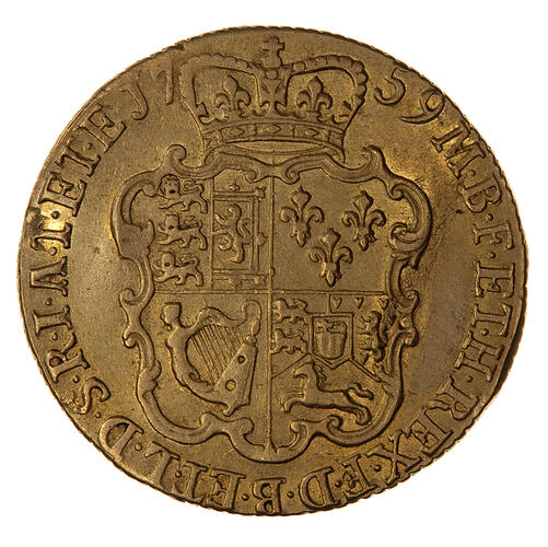 Coin - Guinea, George II, Great Britain, 1759 (Reverse)