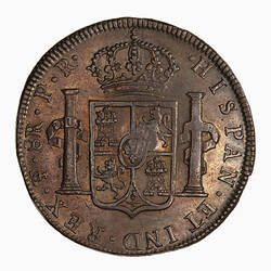 Coin - Emergency Dollar, George III oval stamp, Great Britain, 1797-1804 (Reverse)