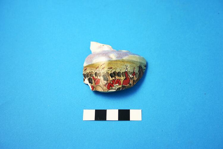 Pot - Condiment, Ceramic, Charge of the Scots Greys at Balaklava, 1854-circa 1900