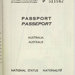 White passport page with black printing.