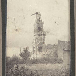 Photograph - 'Basilica of Notre-Dame de Brebières', Albert, France, Sergeant John Lord, World War I, 1916